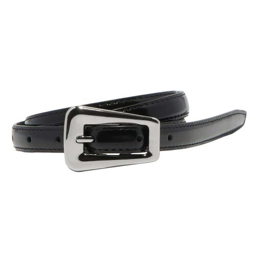 Cue Oversized Buckle Patent Leather Belt